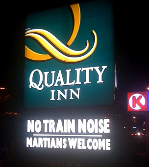 Quality Inn Welcomes Martians